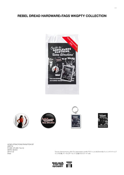 ACME ATTRACTIONS PIN BUTTON SET