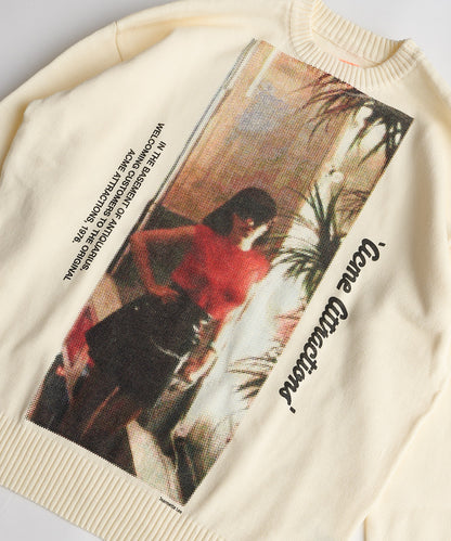 “JEANNETTE LEE” SHOT BY SHIEILA ROCK COTTON KNIT SWEATER